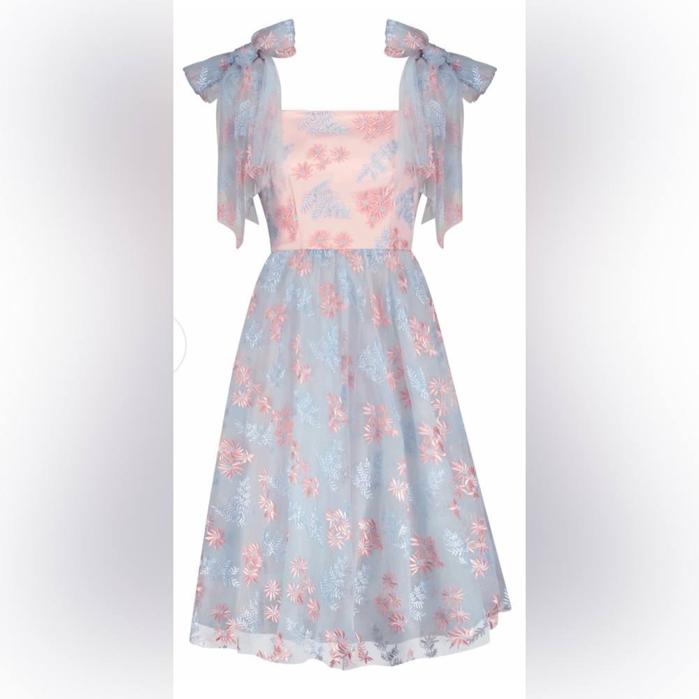 JessaKae Bonbon blue and pink floral dress
